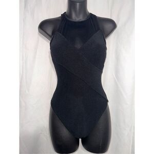 Beautiful design Kathy Ireland One Piece Black Mesh Swimsuit Size 5/6 GREAT COND